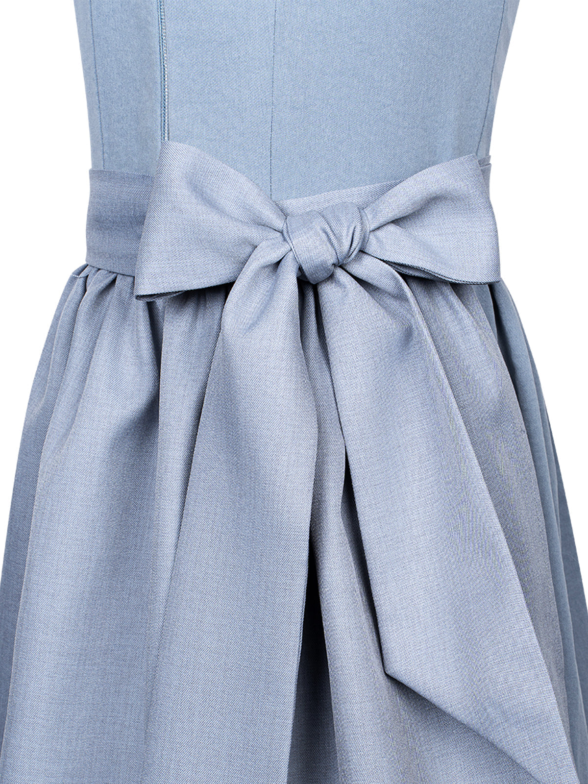 Klassisch: Kinder-Dirndl Lena – Blau, Gerade Linie