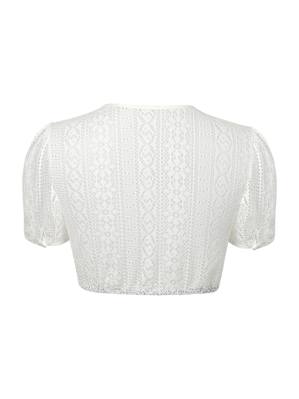 Iliana Trachtenbluse in Weiß – kurzarm