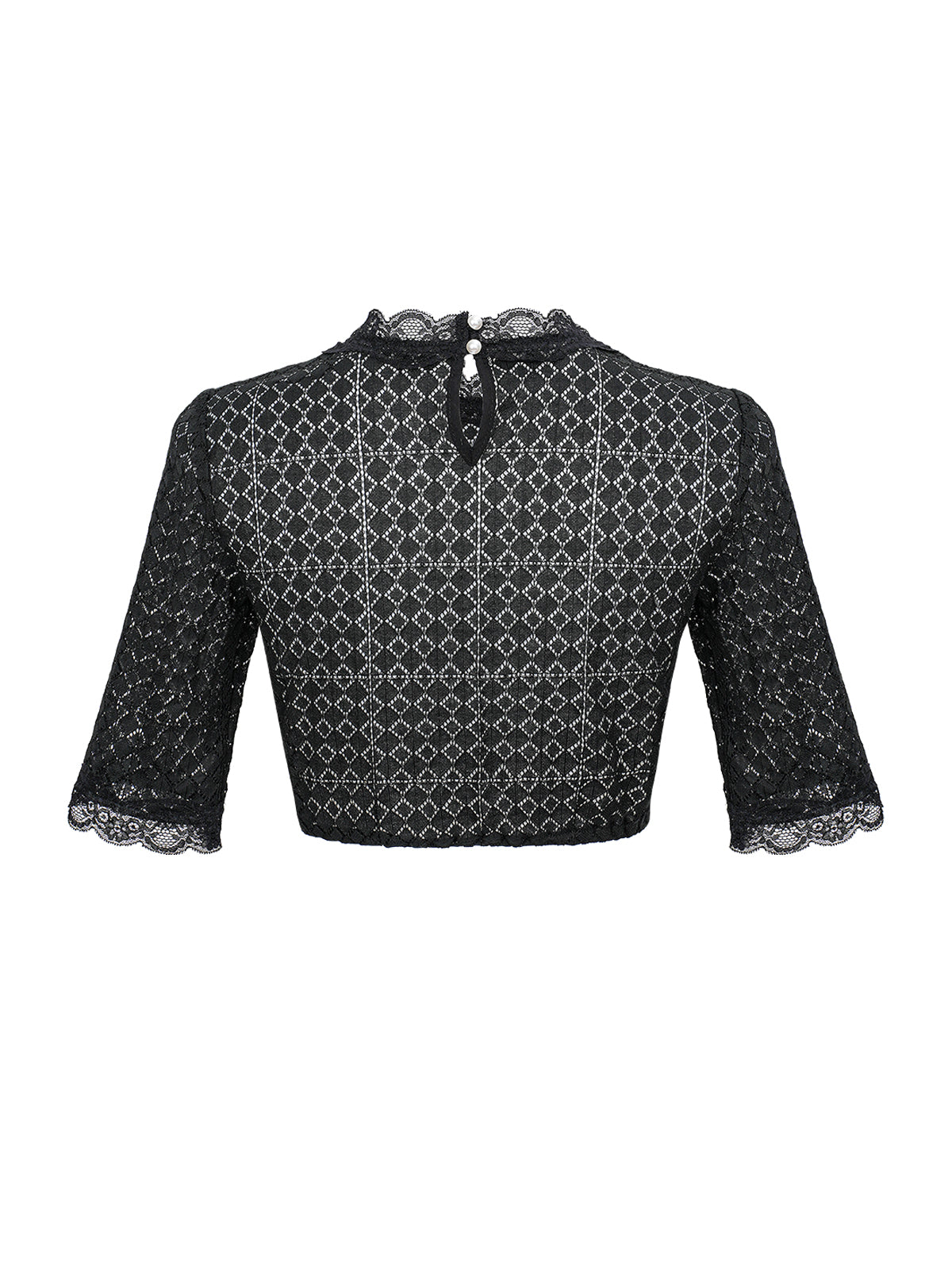 Kiana Trachtenbluse in Schwarz – Halbarm