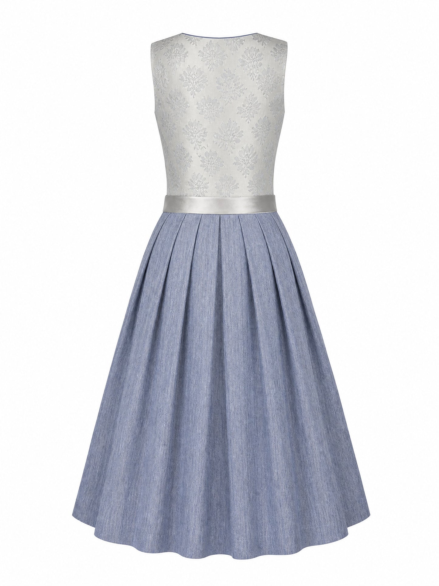 Klassisches Dirndl Sophia – Rauchflieder, Herzförmig