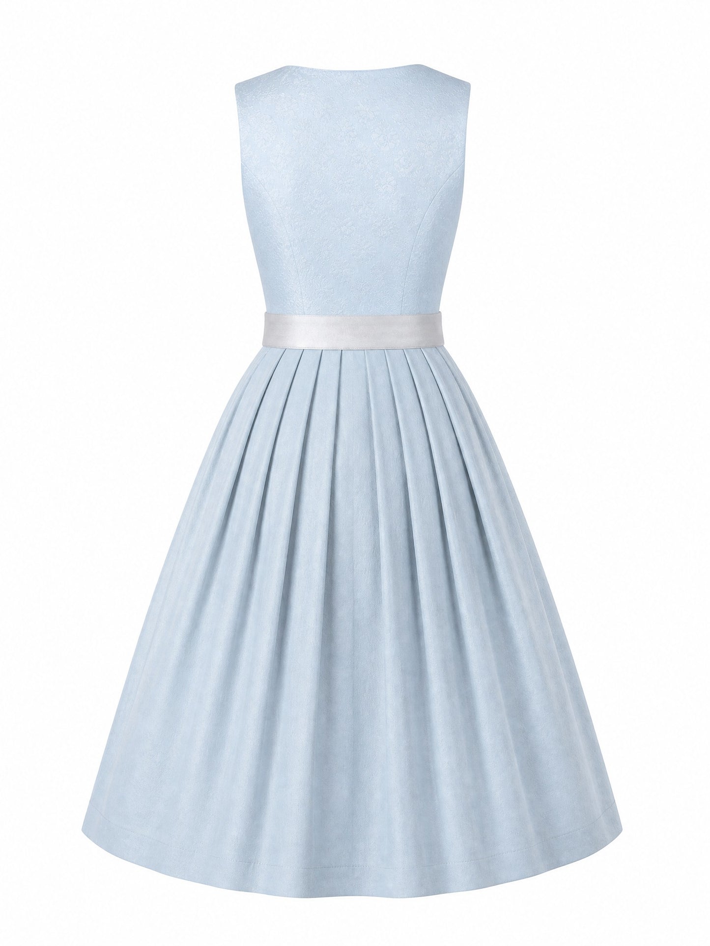 Klassisches Dirndl Natalie – Eisblau, Herzförmig