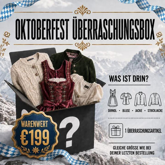Oktoberfest Überraschungsbox – 1 zufälliger Trachtenartikel-Mittel