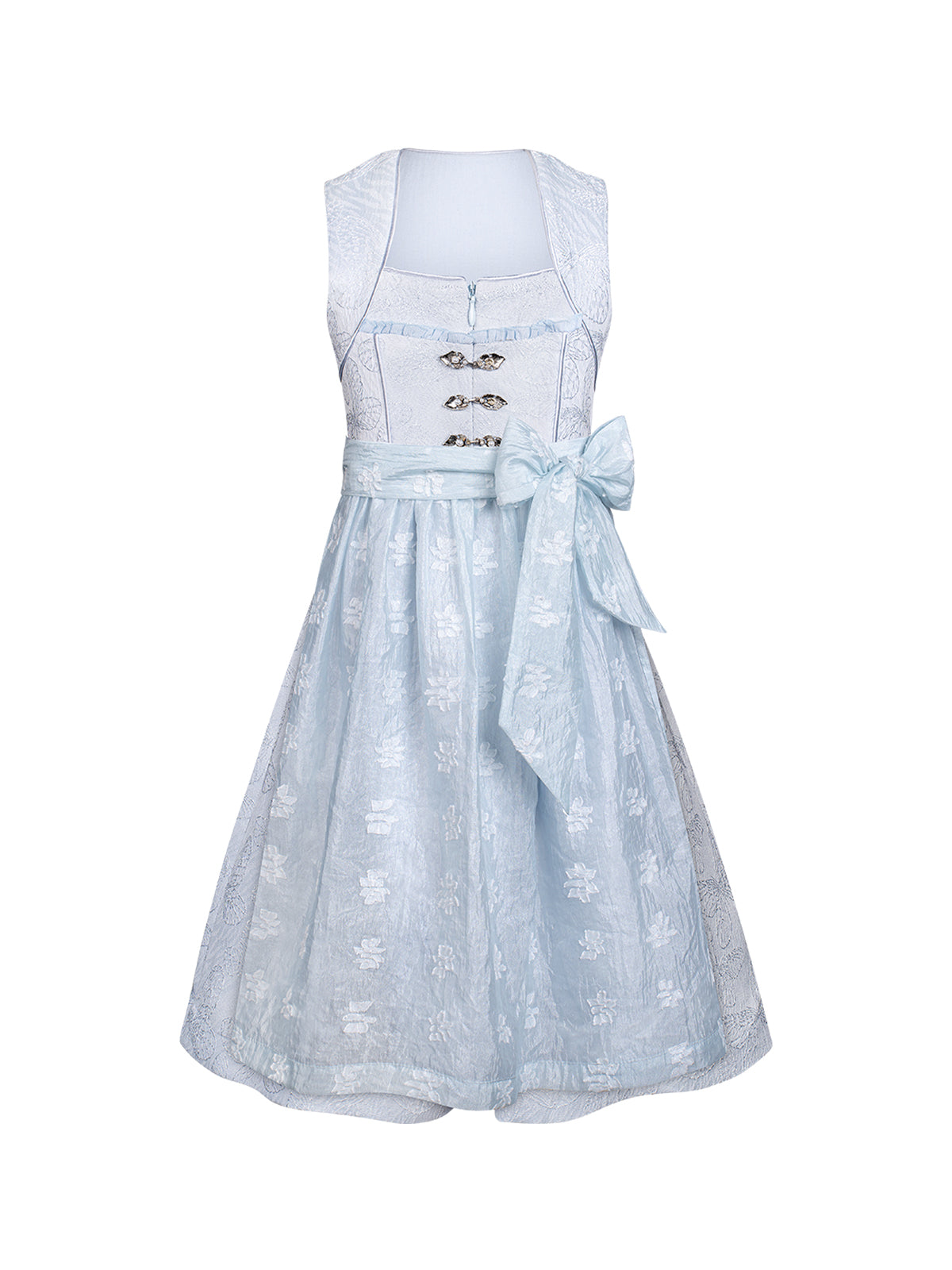 Klassisch: Kinder-Dirndl Lobby – Blau, Gerade Linie