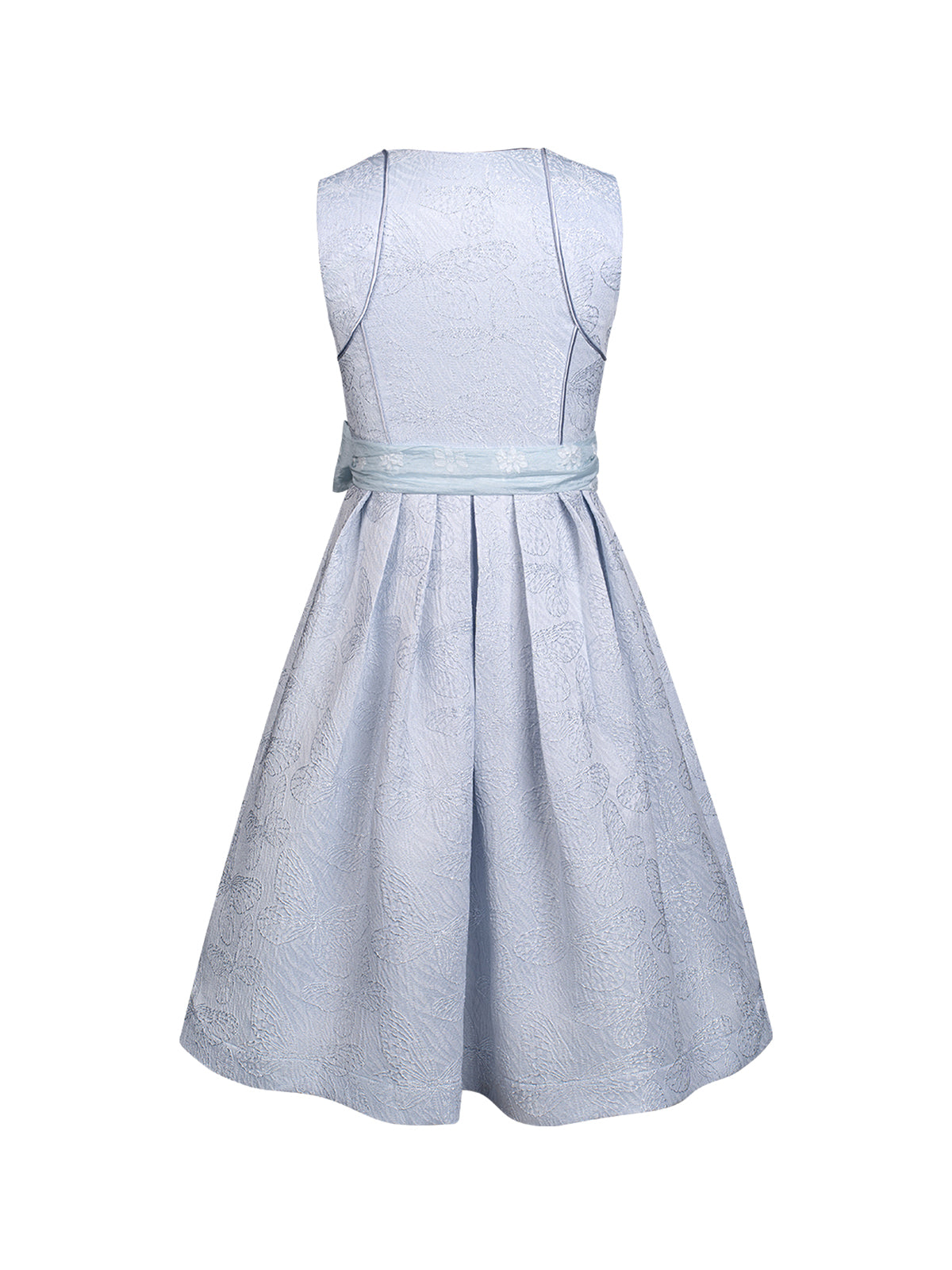 Klassisch: Kinder-Dirndl Lobby – Blau, Gerade Linie
