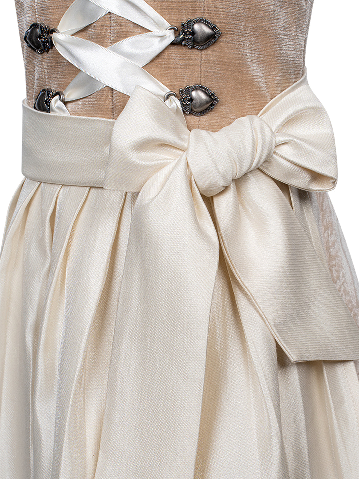 Klassisch: Kinder-Dirndl Tiana – Braun, Gerade Linie