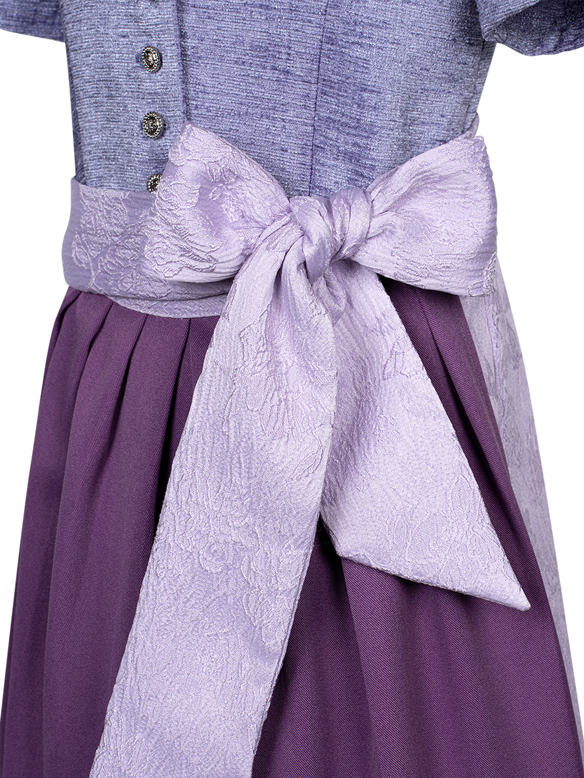 Klassisch: Kinder-Dirndl Ginny – Lila, Gerade Linie