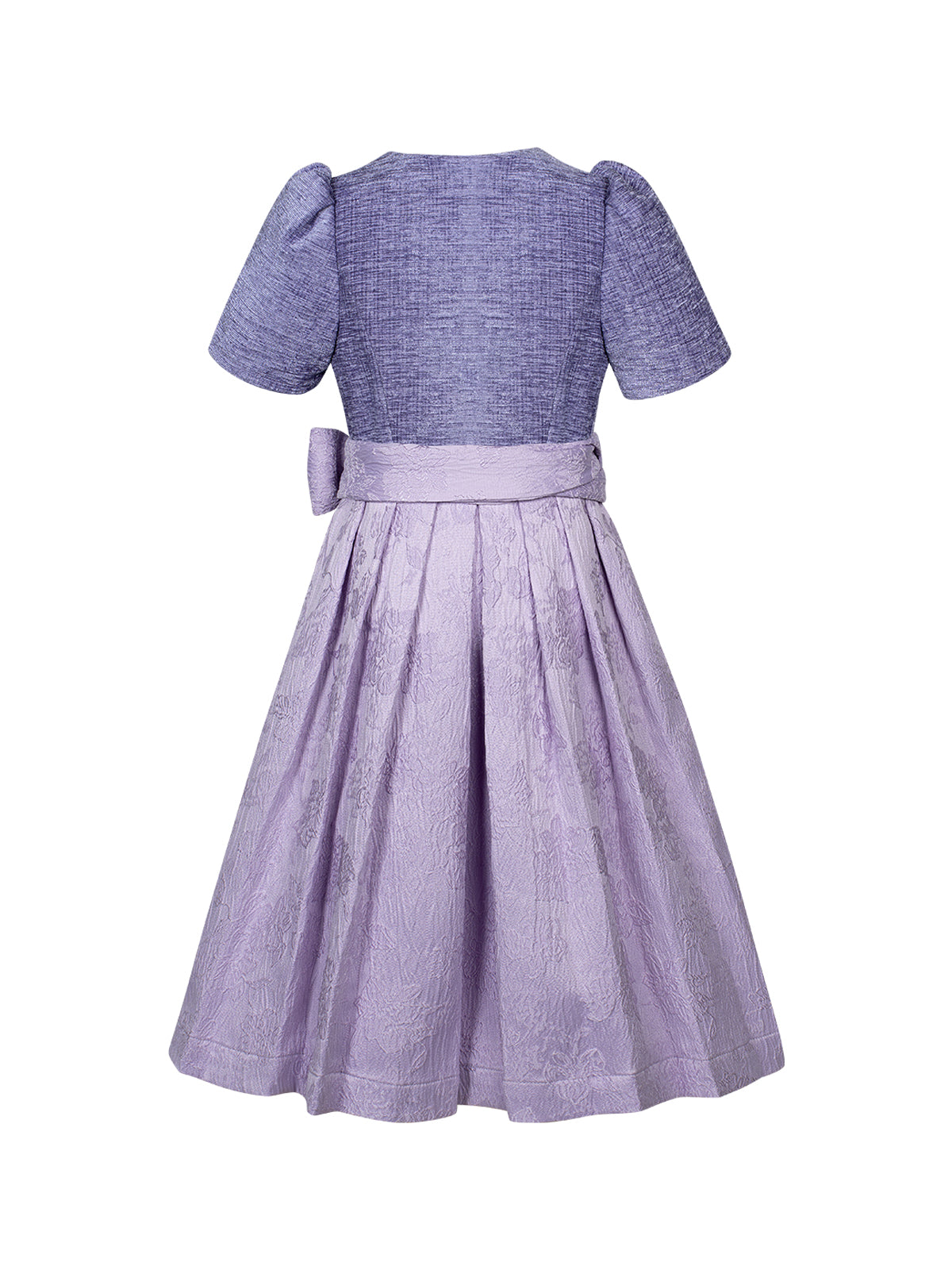 Klassisch: Kinder-Dirndl Ginny – Lila, Gerade Linie