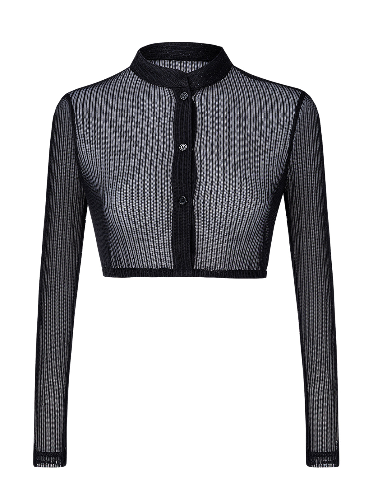 Liss Trachtenbluse in schwarz – langarm, hochgeschlossen