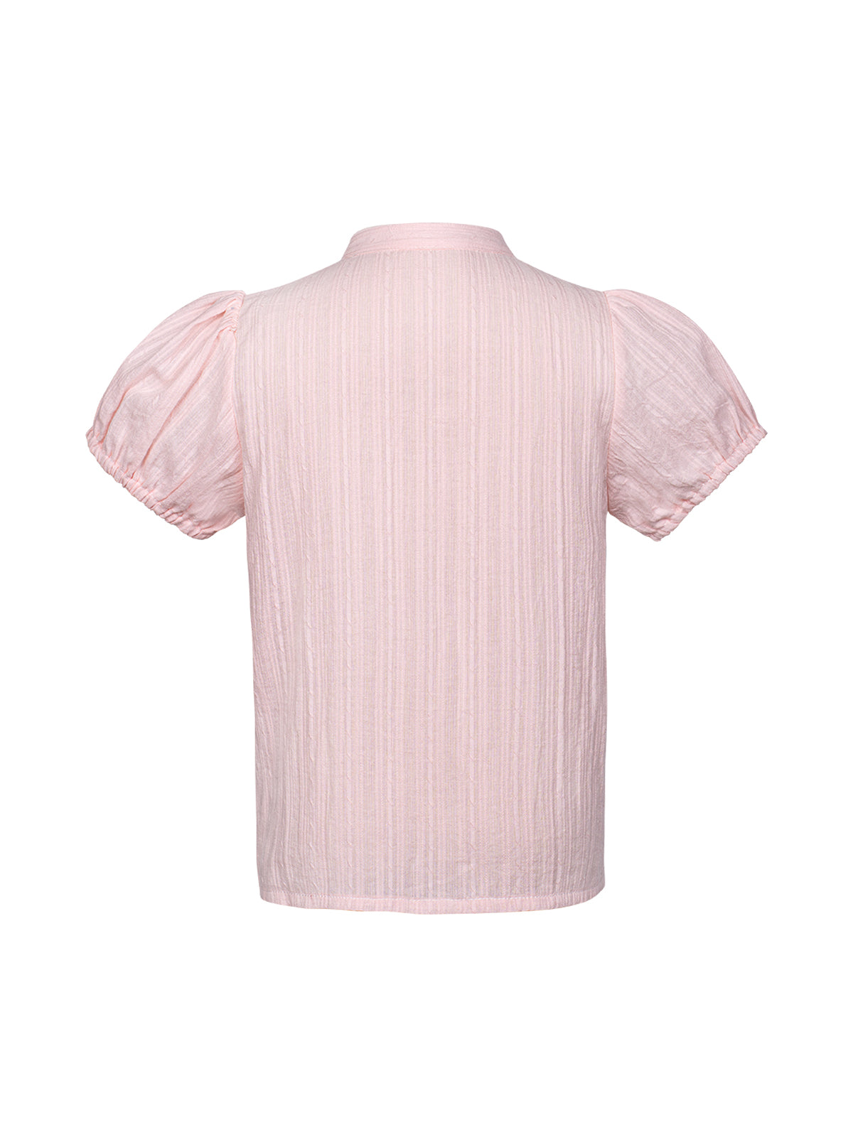 Klassisch: Kinder-Dirndlbluse Kaka – Rosa, Hochgeschlossen