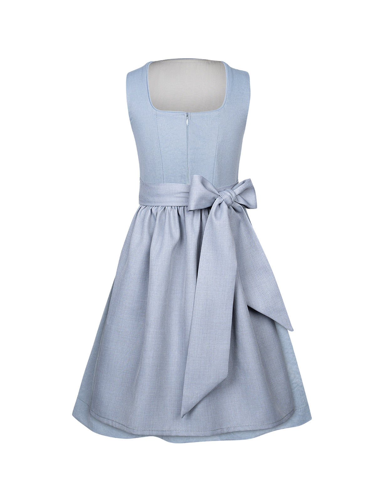 Klassisch: Kinder-Dirndl Lena – Blau, Gerade Linie