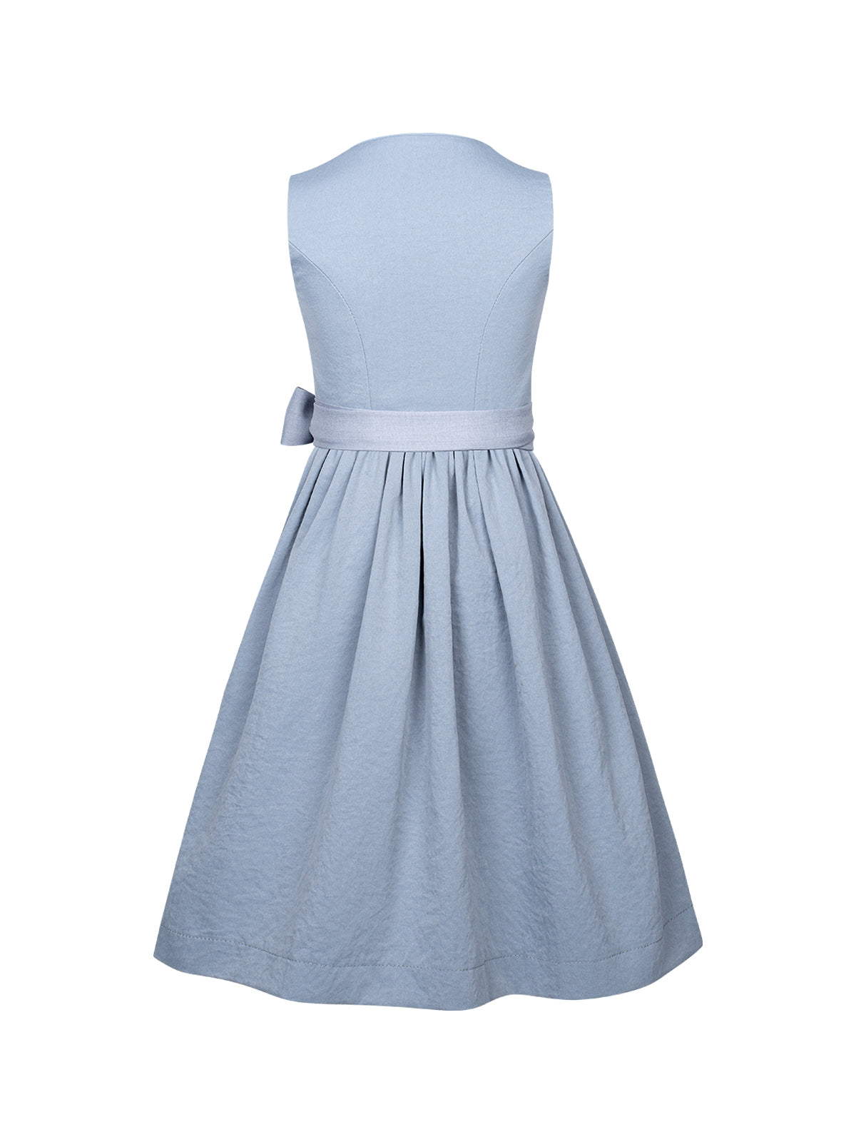 Klassisch: Kinder-Dirndl Lena – Blau, Gerade Linie