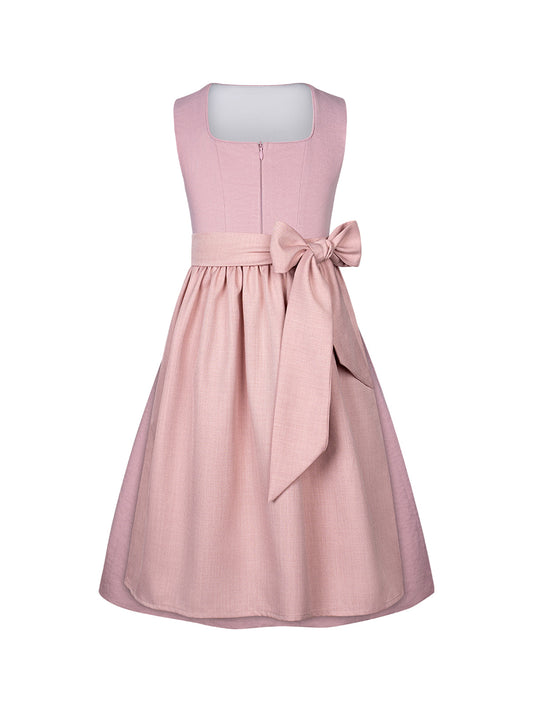 Klassisch: Kinder-Dirndl Fabia – Rosa, Gerade Linie