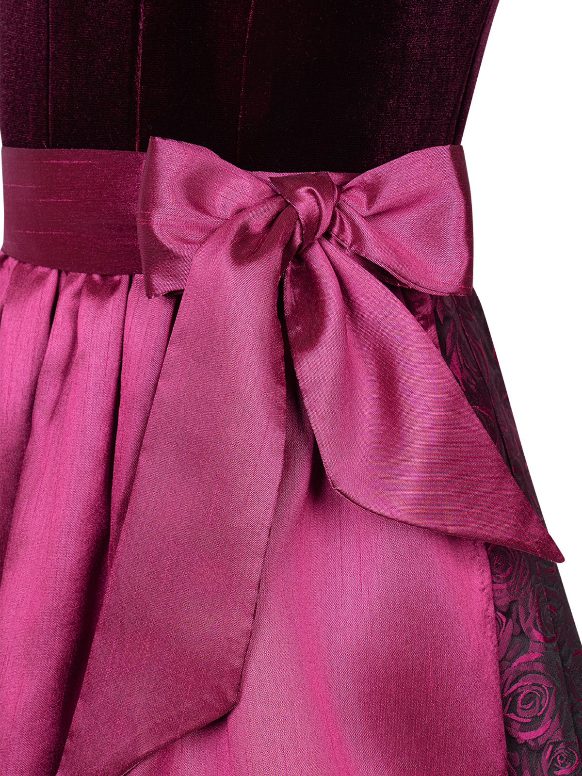 Klassisch: Kinder-Dirndl Klara – Pink, Herzlinie