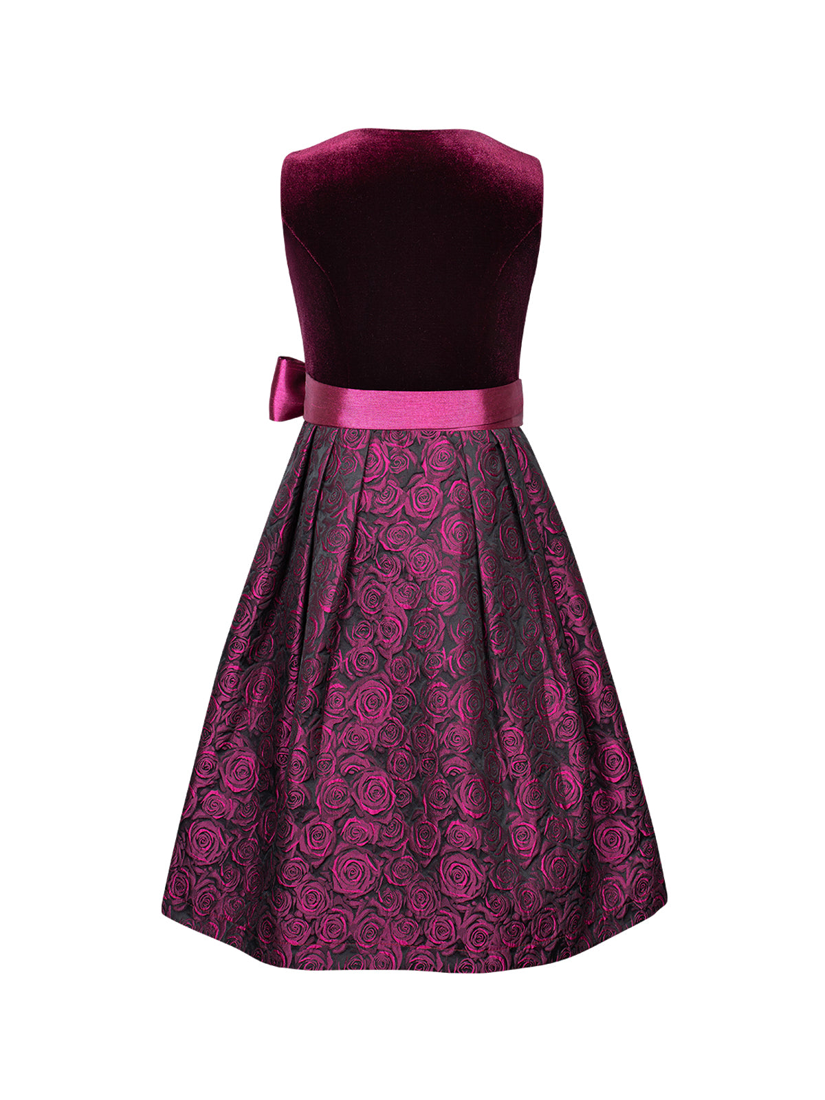 Klassisch: Kinder-Dirndl Klara – Pink, Herzlinie