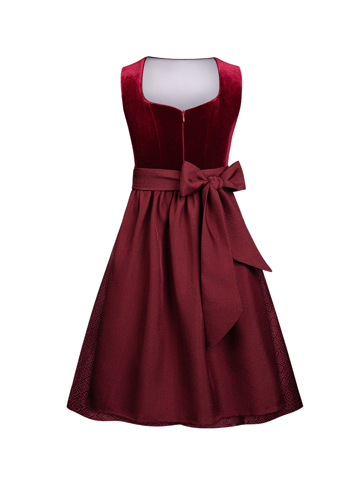 Klassisch: Kinder-Dirndl Klaudia – Rot, Herzlinie