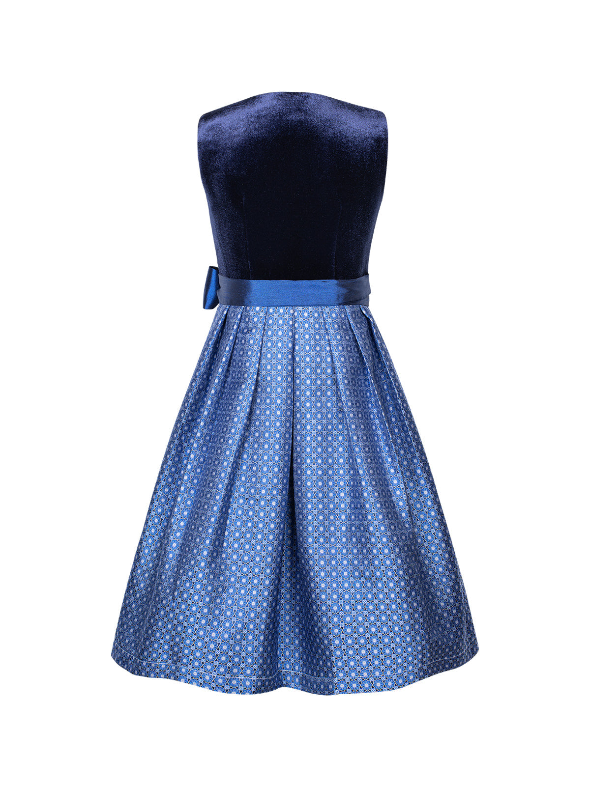 Klassisch: Kinder-Dirndl Leonie – Blau, Gerade Linie