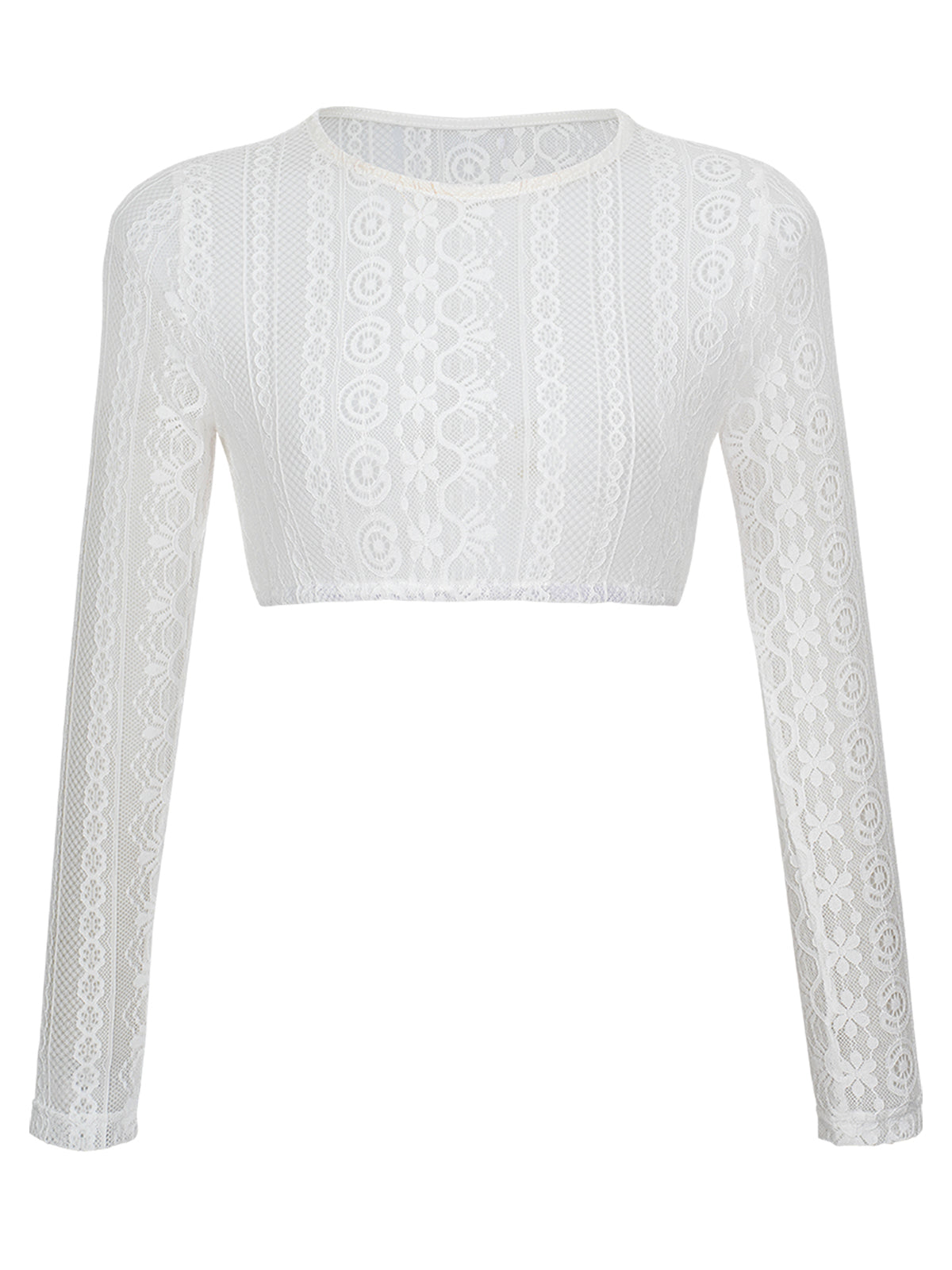 Chiara Trachtenbluse in Weiß – Langarm