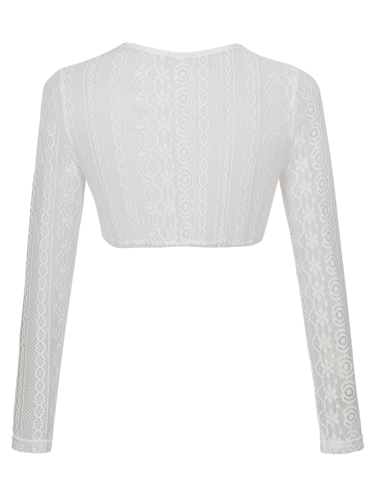 Chiara Trachtenbluse in Weiß – Langarm