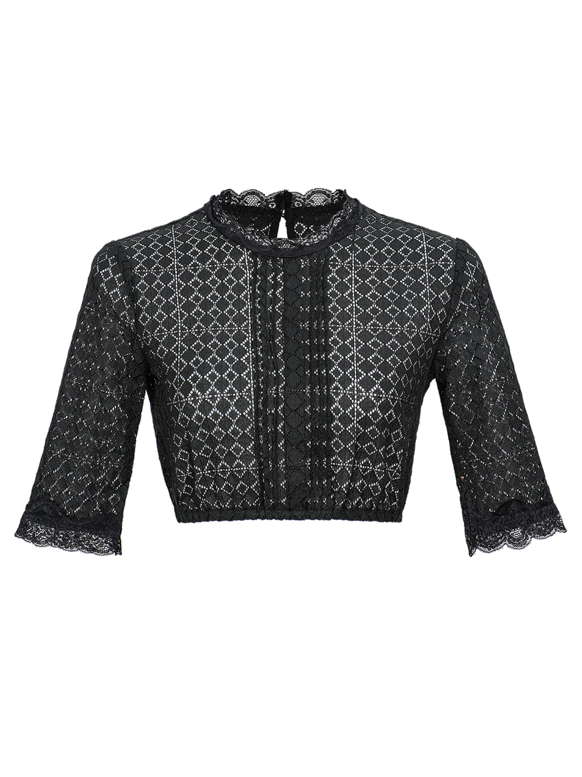 Kiana Trachtenbluse in Schwarz – Halbarm