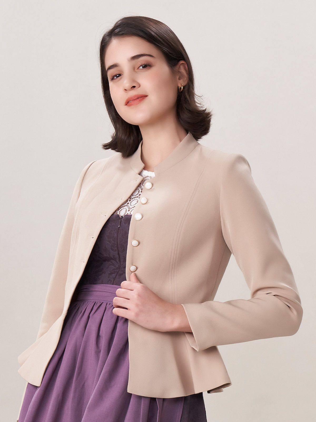 Klassisch: Trachtenjacke Damenjacke Candela Fog – Braun