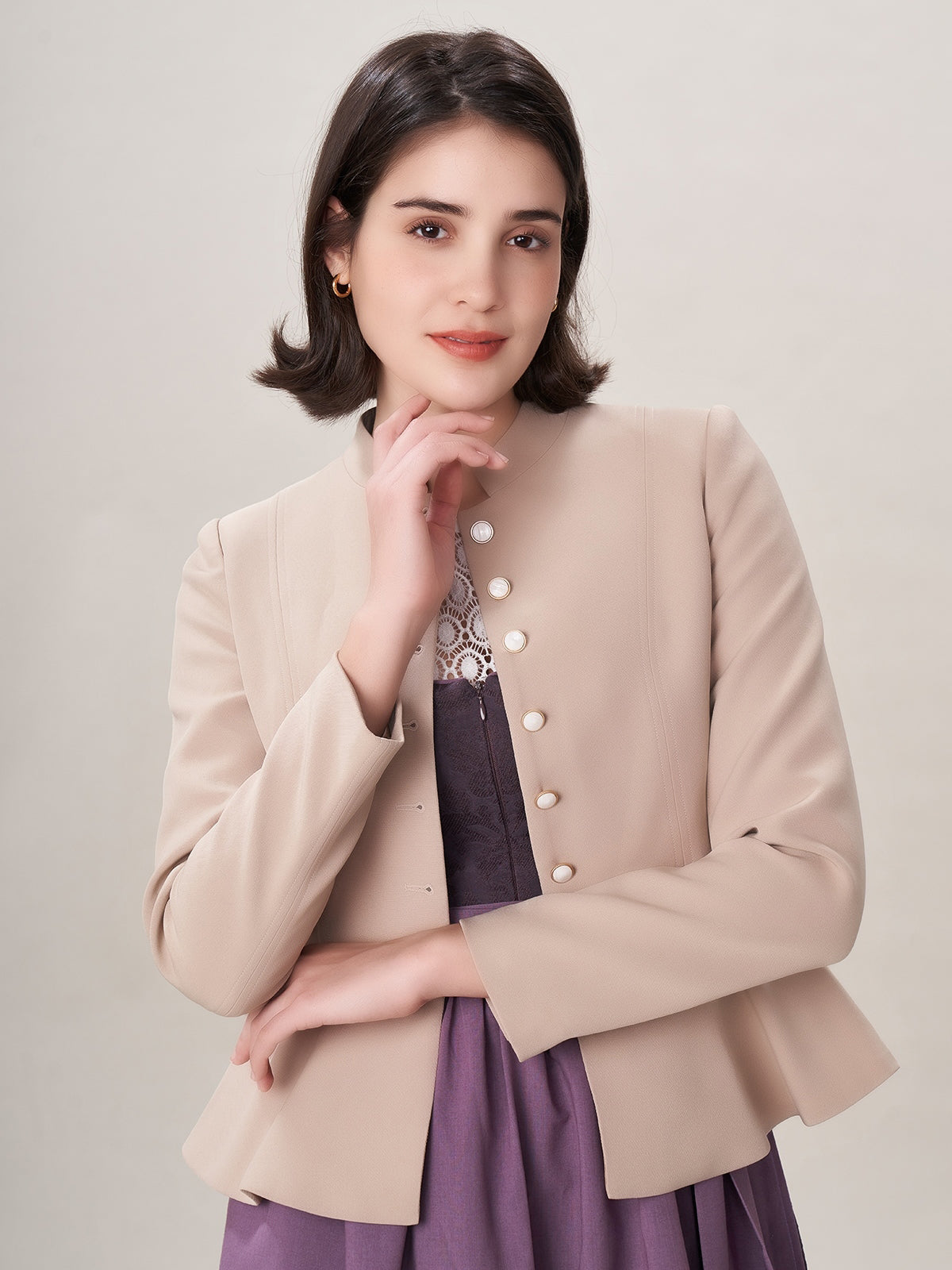 Klassisch: Trachtenjacke Damenjacke Candela Fog – Braun