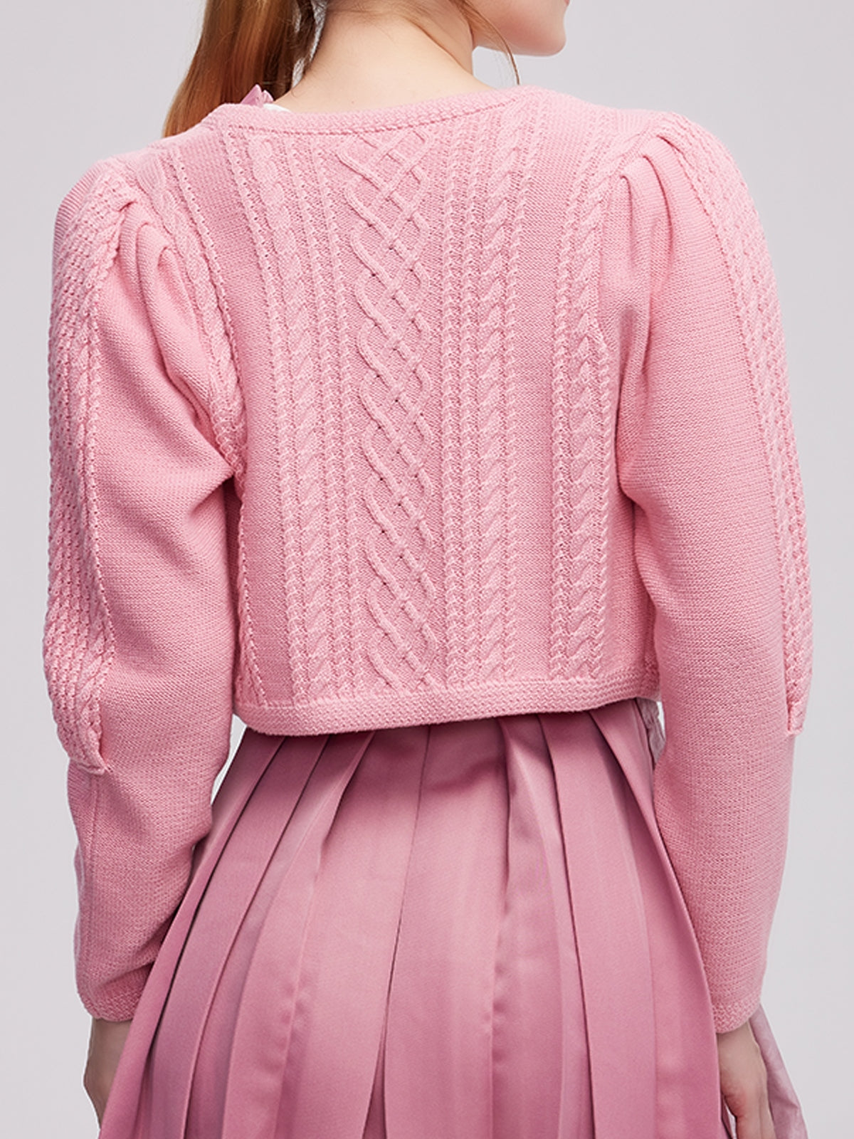 Klassisch: Trachtenstrick Strickjacke Martha – Rosa