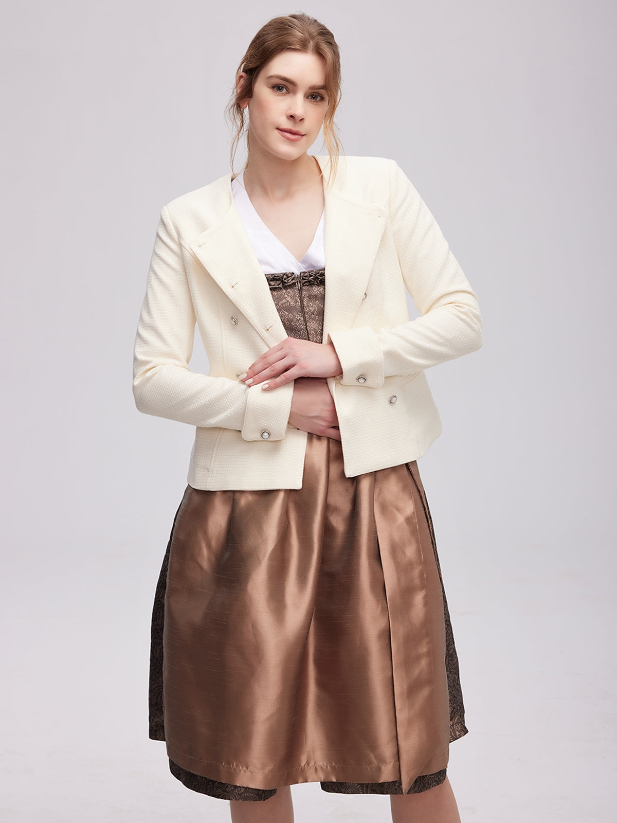 Klassisch: Trachtenjacke Damenjacke Josie – Weiß