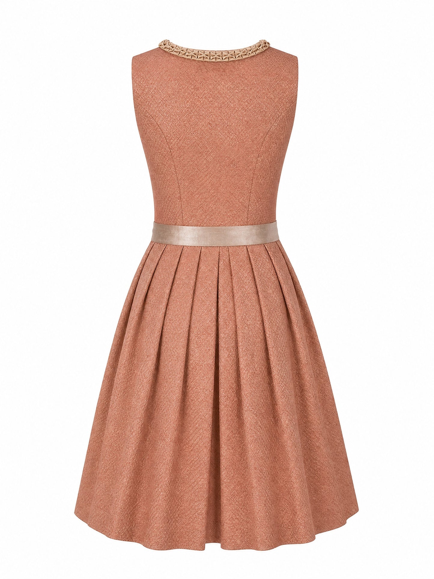 Klassisches Dirndl Sophie – Terrakotta-Rosé, Eckige Form
