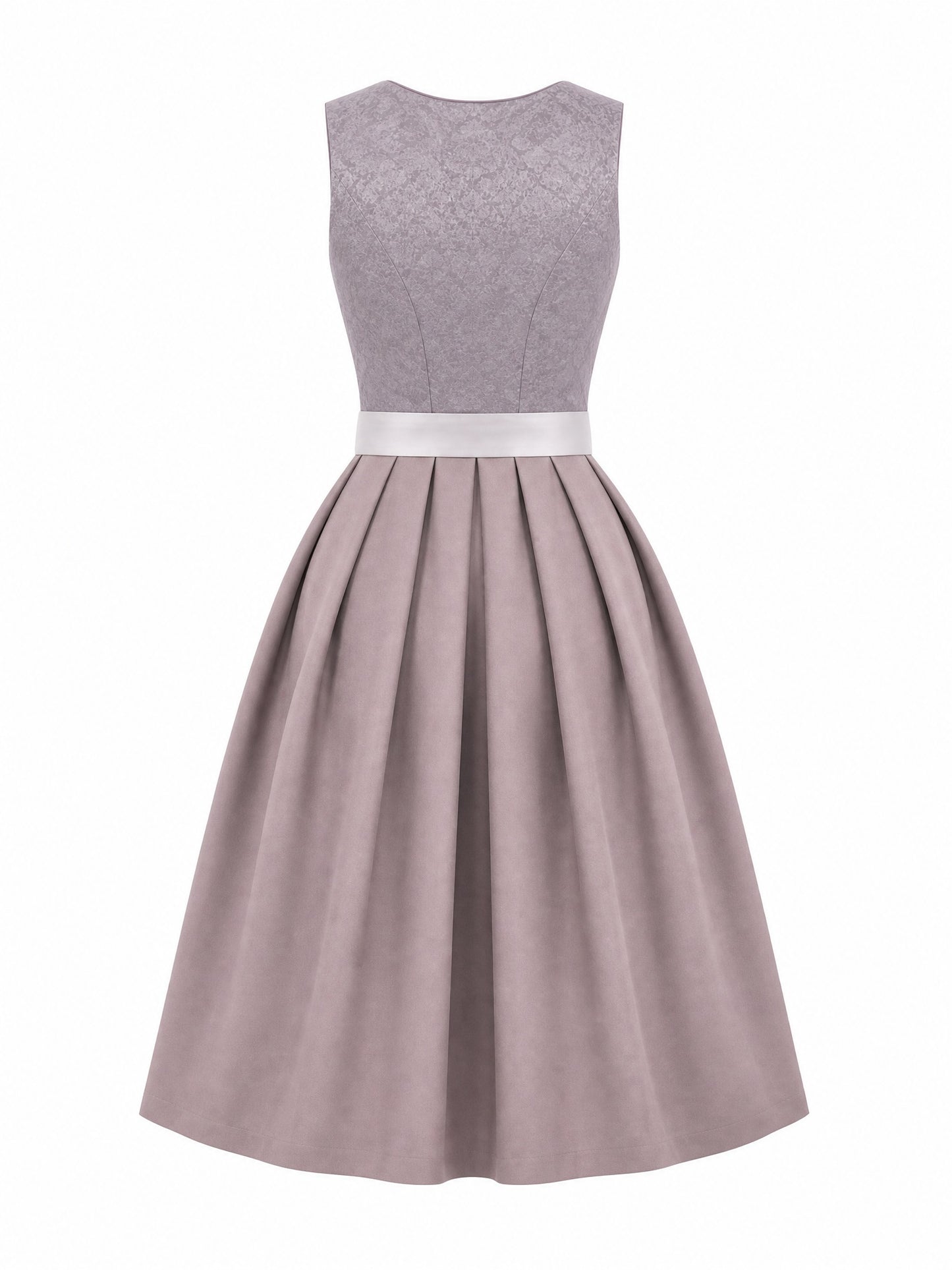 Klassisches Dirndl Lea – Alt-Lavendel, Eckige Form
