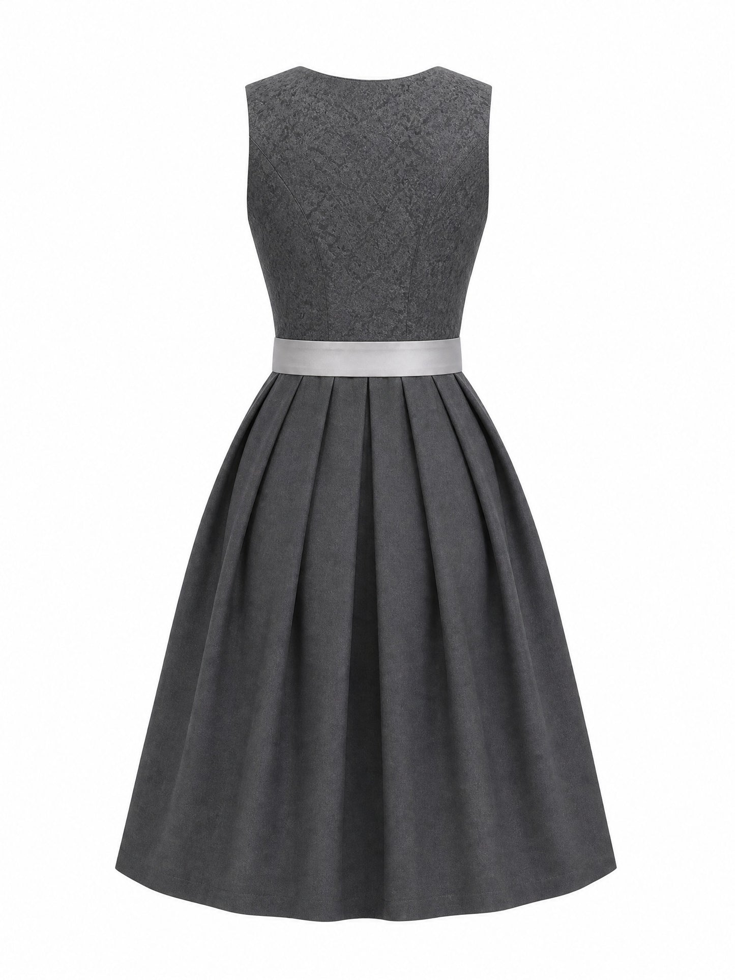 Klassisches Dirndl Melanie – Graphit, Eckige Form