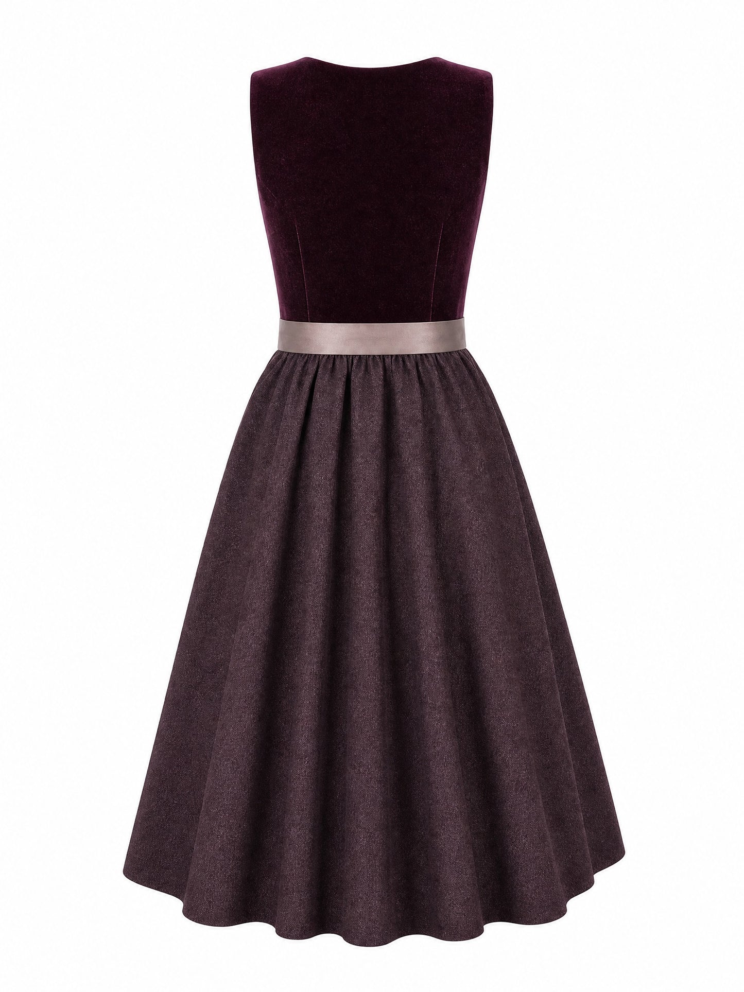 Klassisches Dirndl Merle – Brombeere, Eckige Form