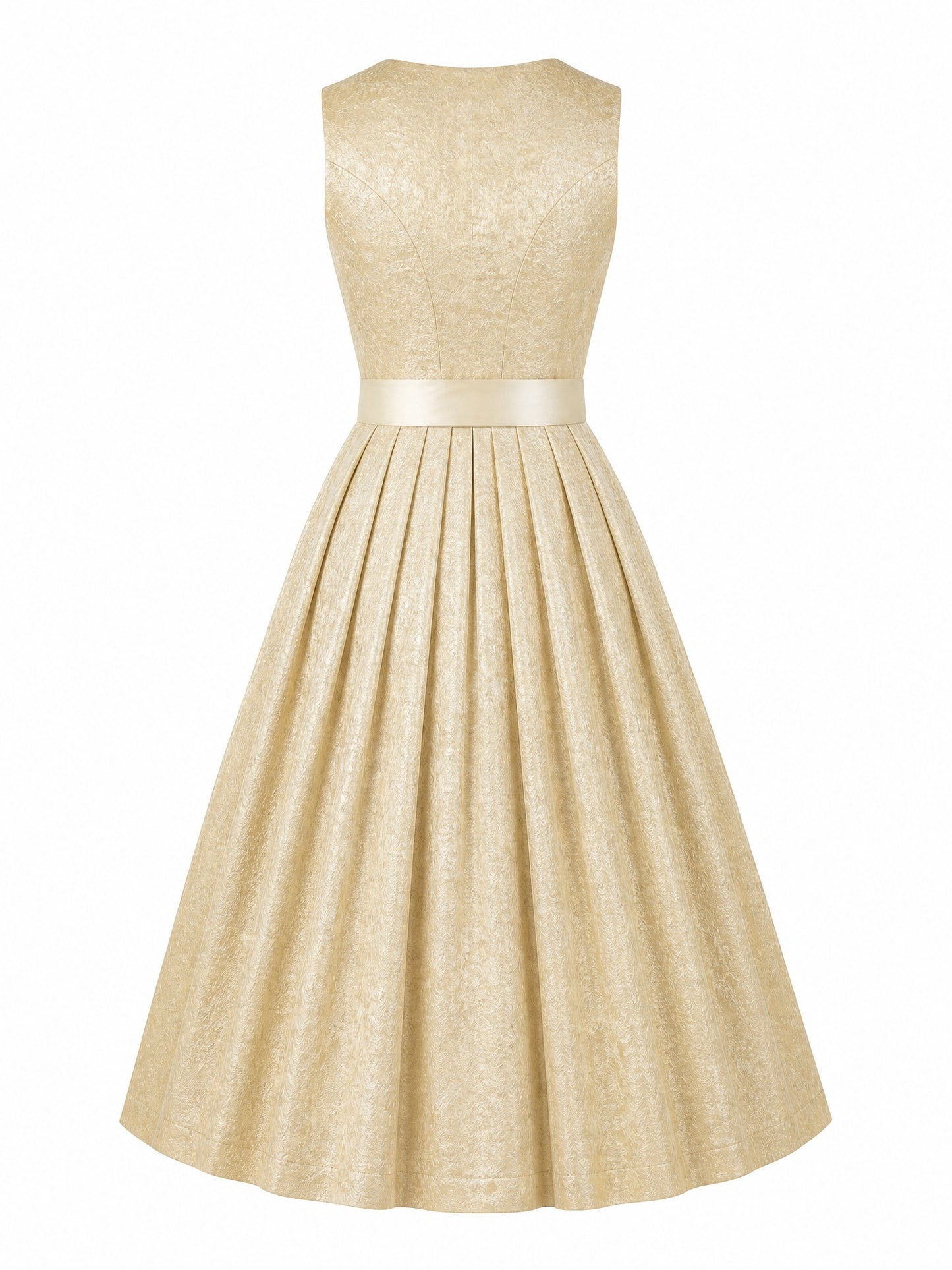 Klassisches Dirndl Alma – Weizengold, Herzförmig
