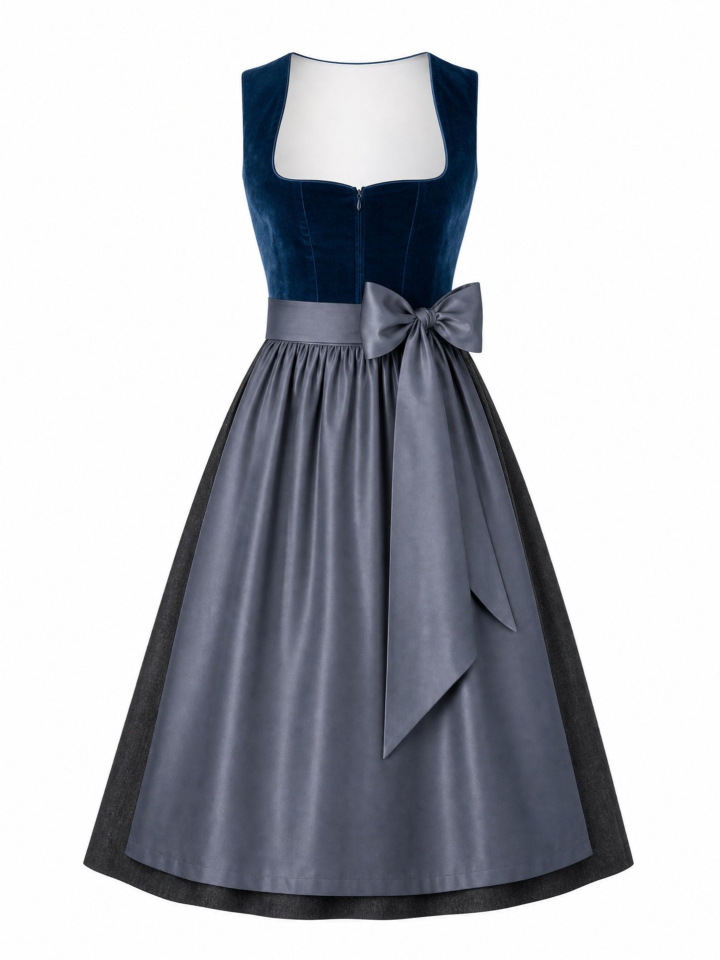 Klassisches Dirndl Nicole – Dunkelpetrol, Herzförmig