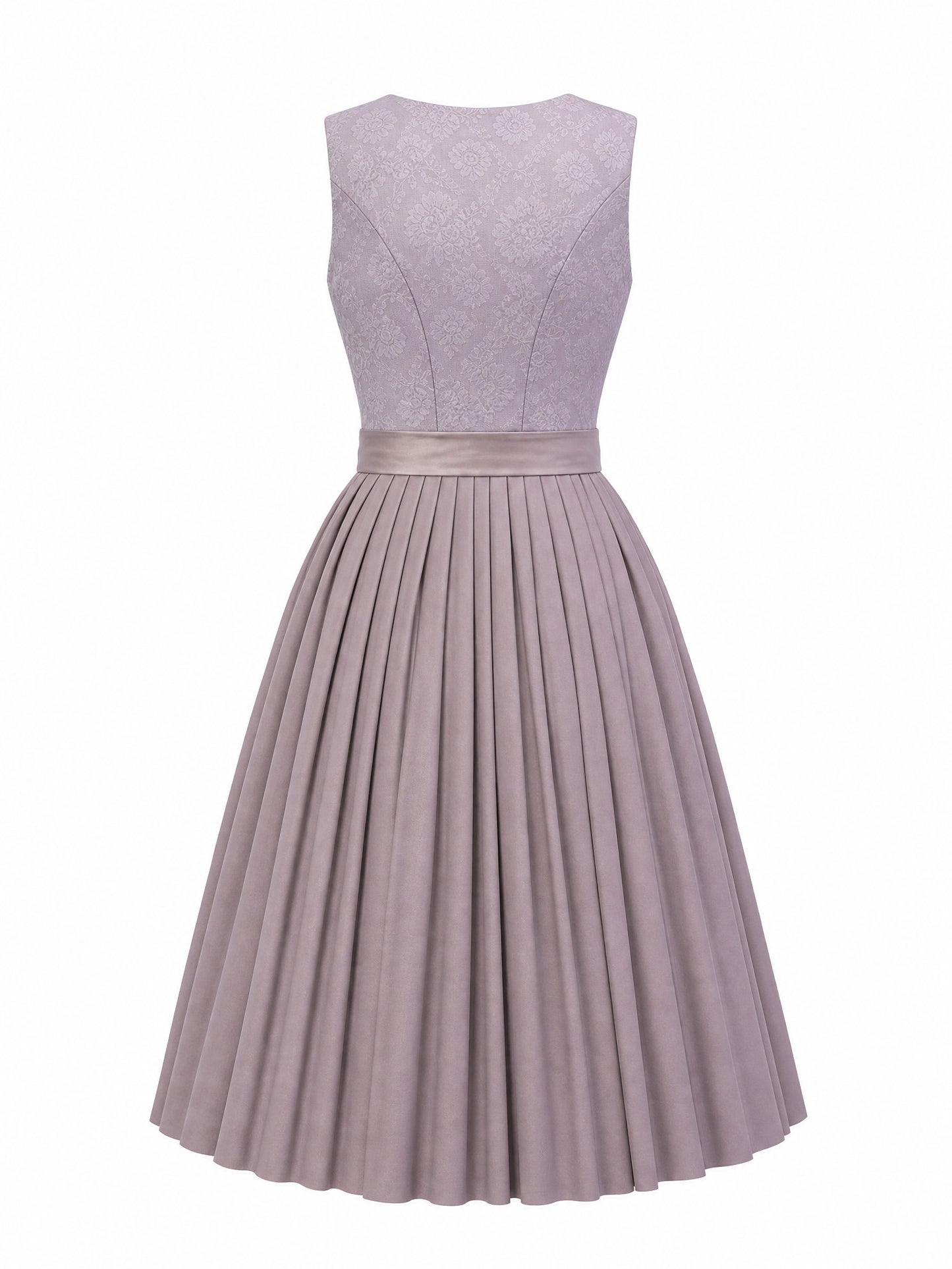 Klassisches Dirndl Bella – Alt-Lavendel, Eckige Form