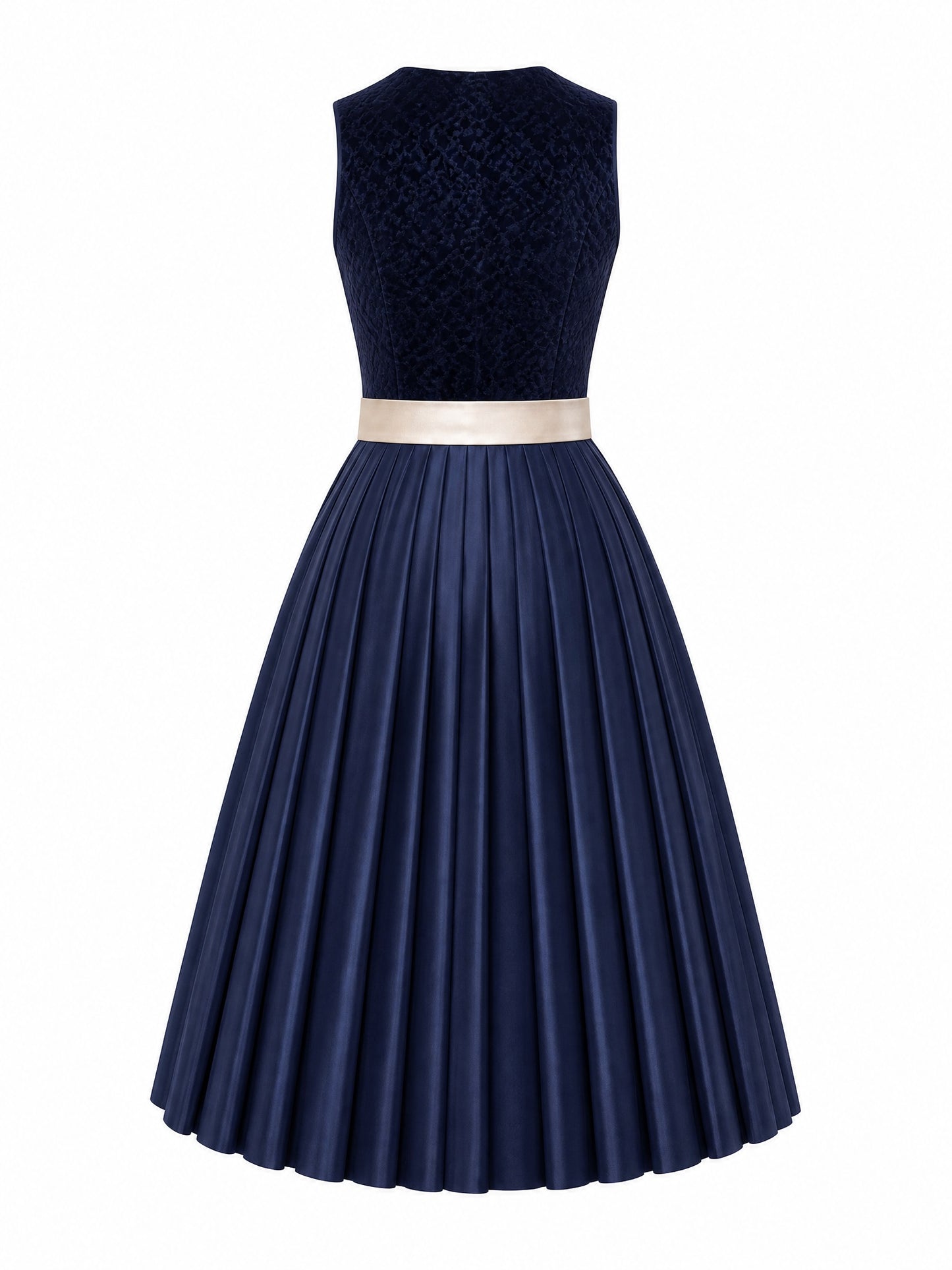 Klassisches Dirndl Mia – Mitternachtsblau, Eckige Form