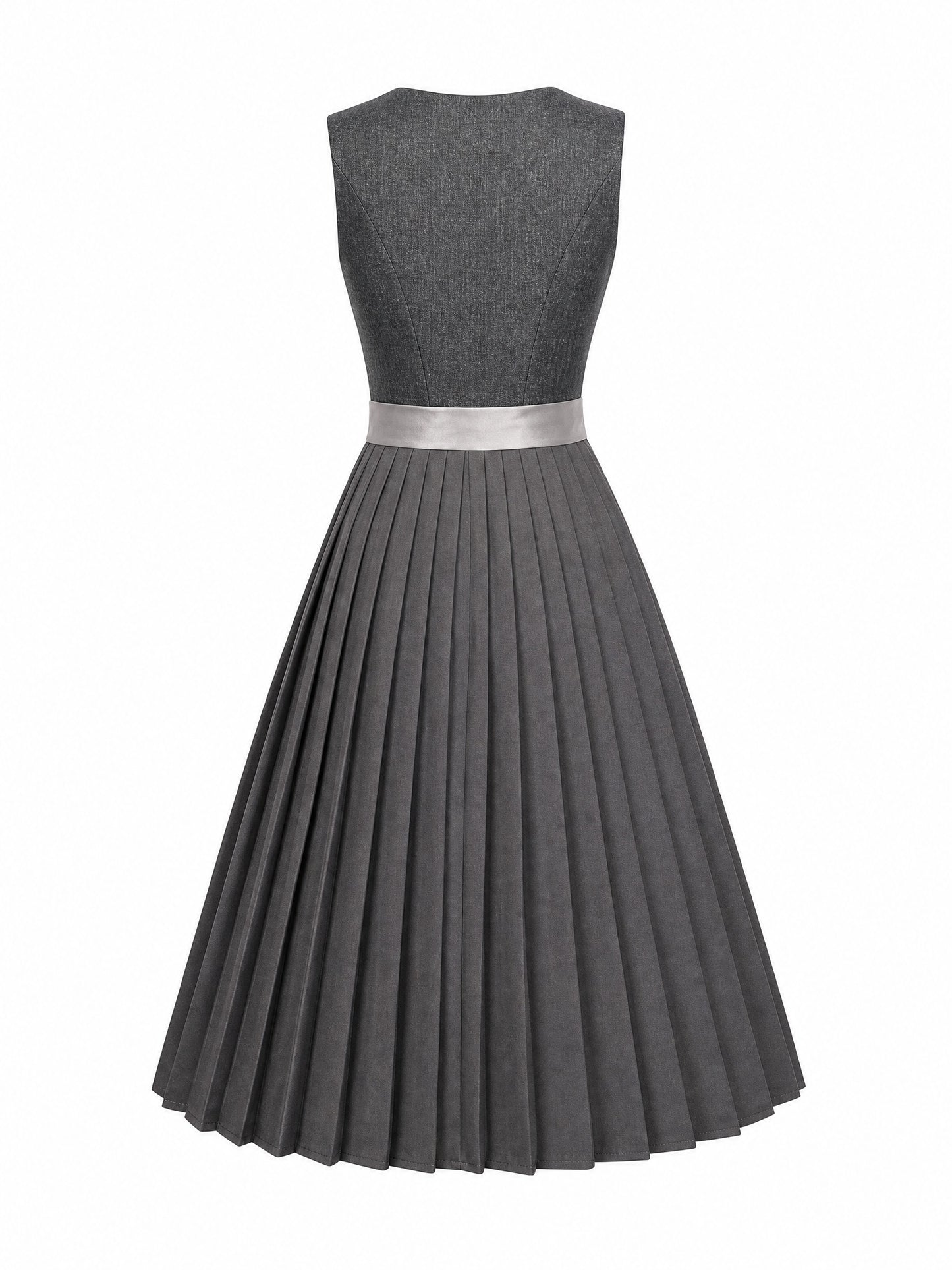 Klassisches Dirndl Rebecca – Graphit, Eckige Form