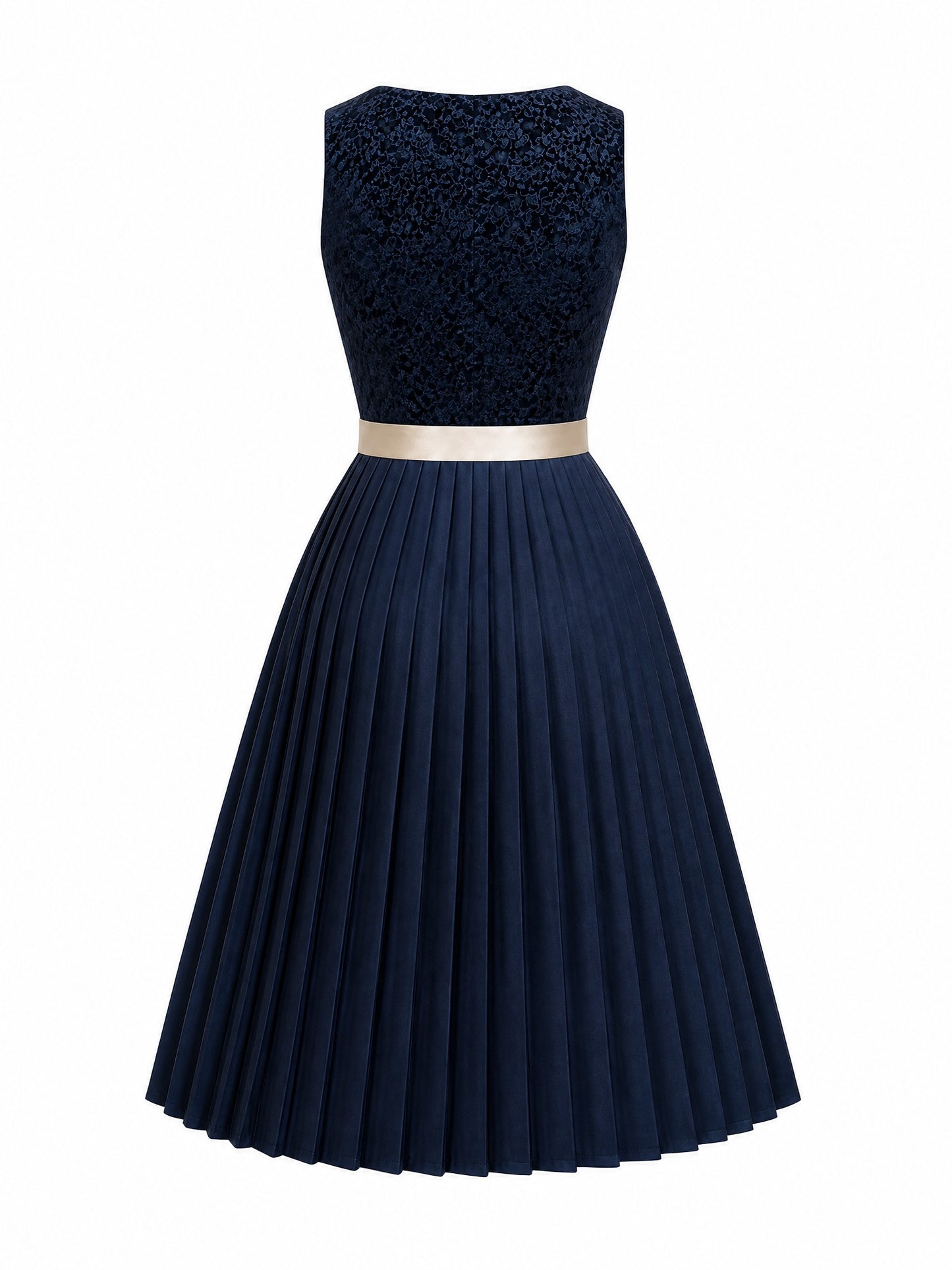 Klassisches Dirndl Charlotte – Mitternachtsblau, Eckige Form