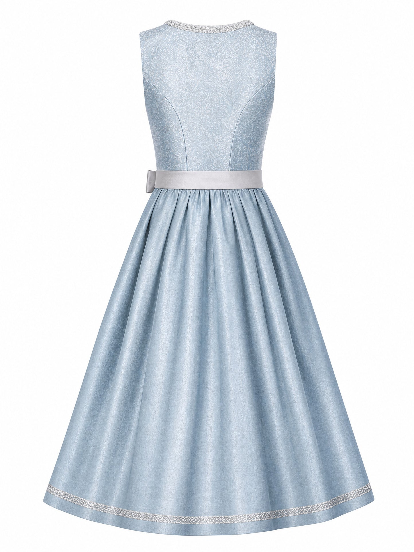 Klassisches Dirndl Saskia – Tonbeige, Eckige Form