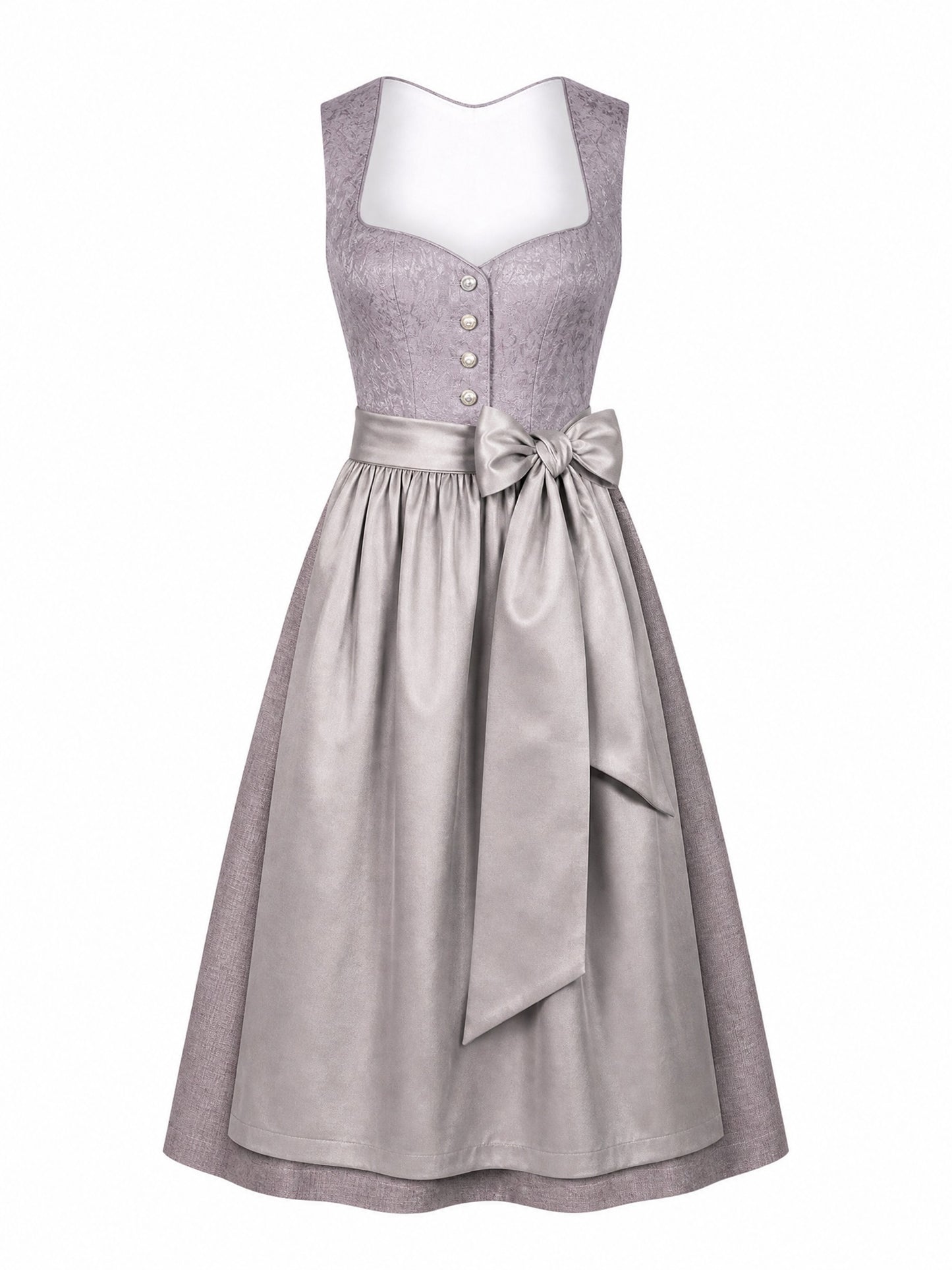 Klassisches Dirndl Tabea – Rauchflieder, Herzförmig