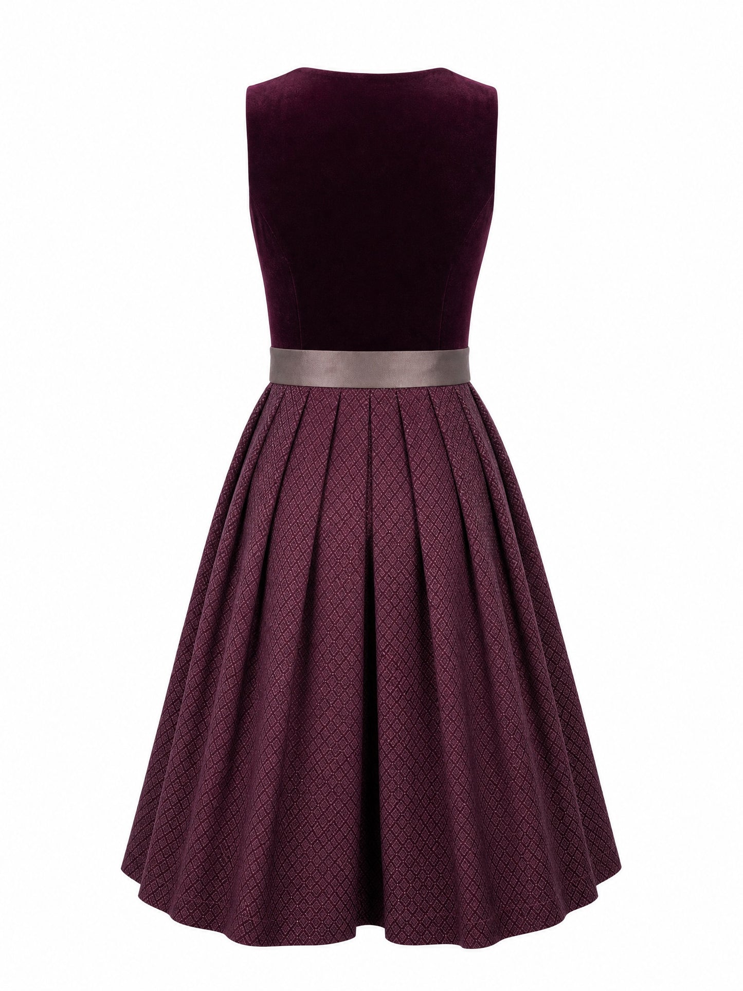 Klassisches Dirndl Sabrina – Brombeere, Eckige Form