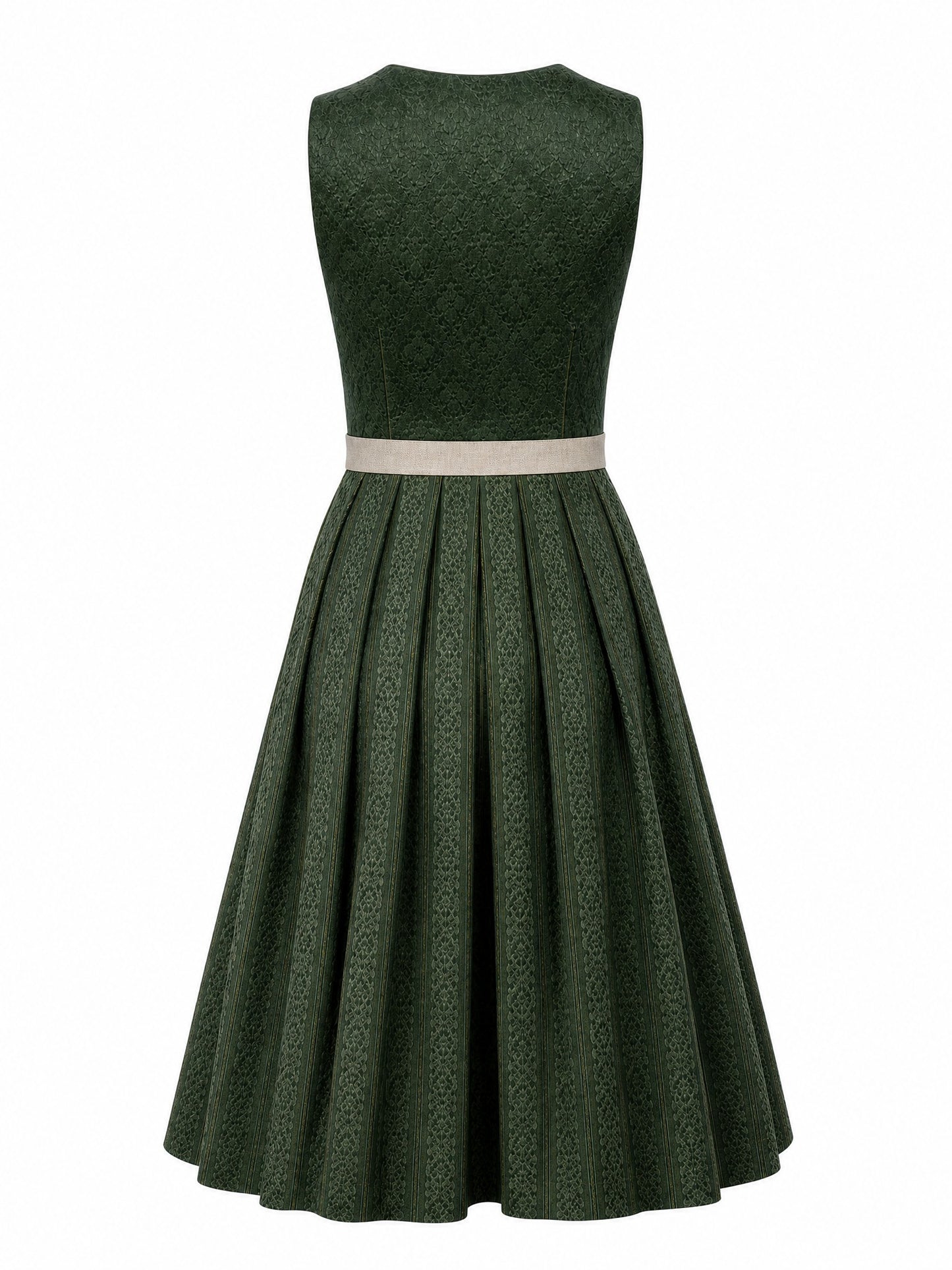 Klassisches Dirndl Esther – Waldgrün, Eckige Form